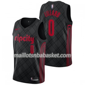 Maillot Homme Portland Trail Blazers Damien Lillard 0 Nike City Edition Swingman